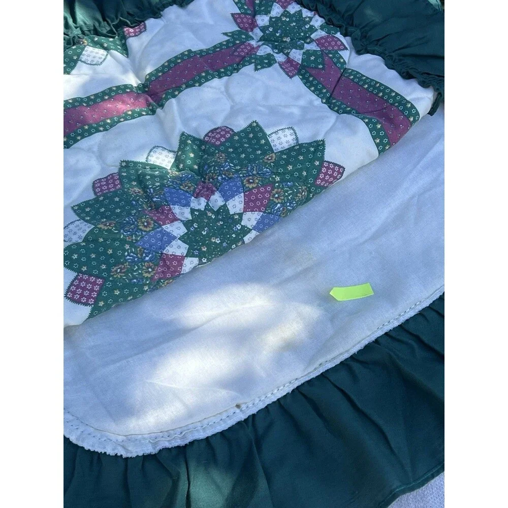 Vintage Perfect Fit Pillow Shams Set 2 Quilt Star Patchwork Cottage Farmhouse